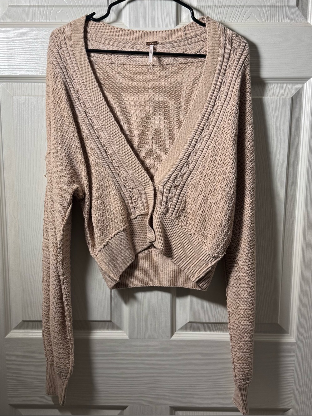 Free People Beige Knit Sweater S